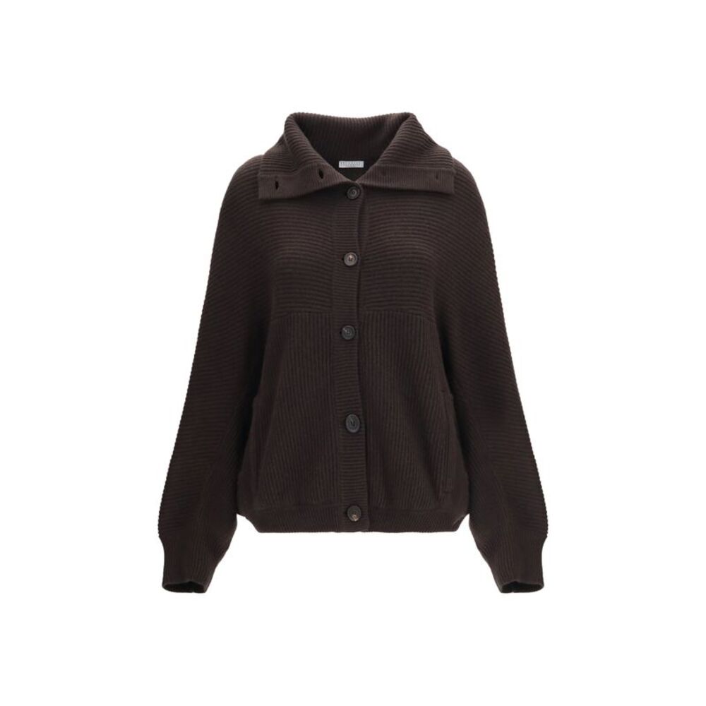Brunello Cucinelli Women High Neck Cashmere Cardigan